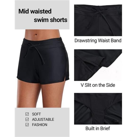 Modest Blouson Tankini Set with Boy Shorts – 2-Piece Swimwear - Picture 4 of 7